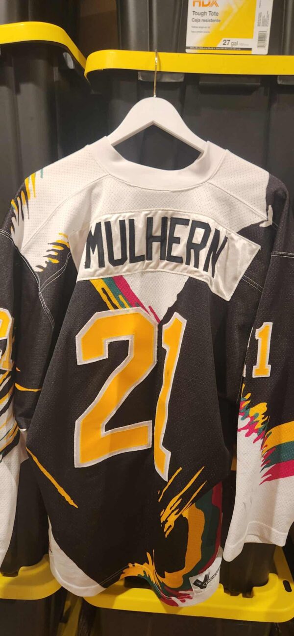 New Jersey Rock & Rollers Mulhern #21 Black V Formation Airknit Hyper patches, size XXL $750