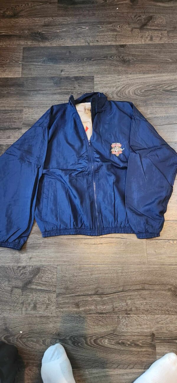 Florida Panthers 1993-94 Blue Track Suit by Tonux Sports Wear Zipper Top and Pants that match Embroidered Panthers Logo on jacket