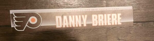 Philadelphia Flyers Danny Briere Locker room name plate