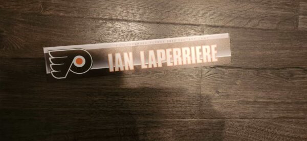 Philadelphia Flyers Ian Laperriere Locker room name plate