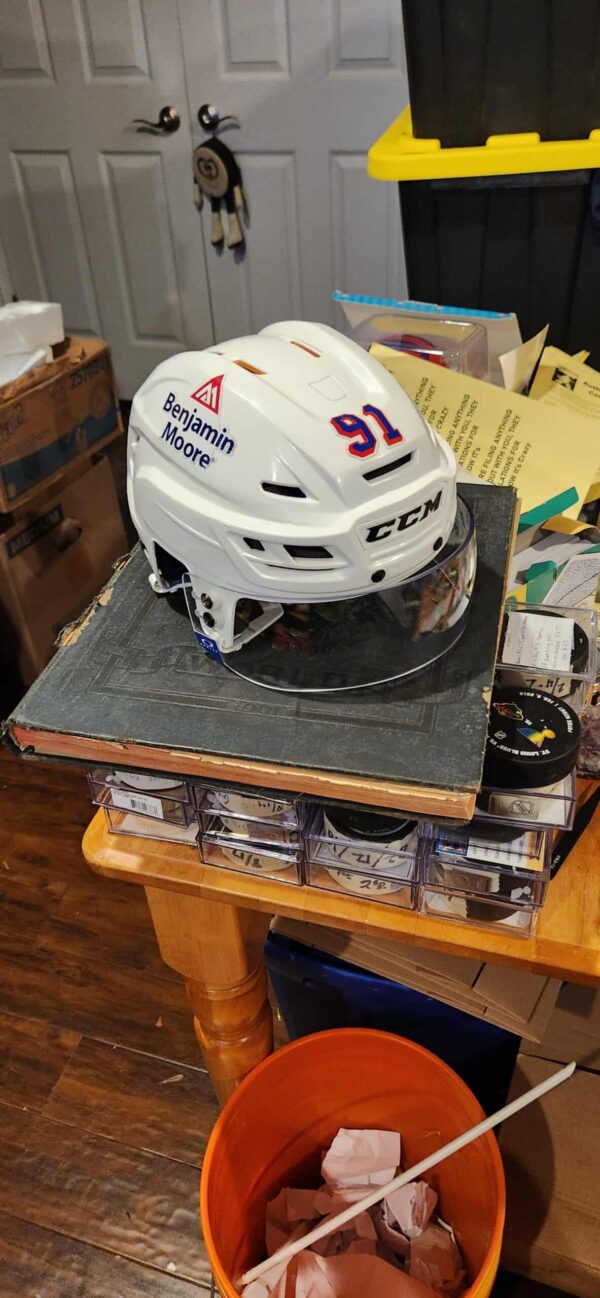 New York Rangers Samuel Blais #91 2022-23 White CCM Helmet