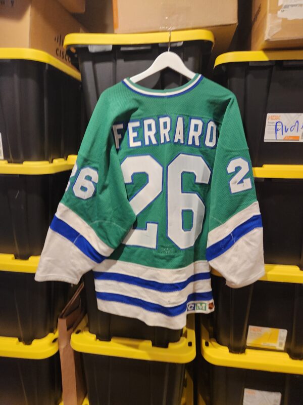 HARTFORD WHALERS Ray Ferraro #26 Green CCM mesh 1990-91 Matched