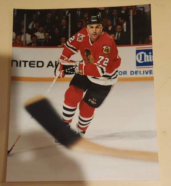 John Tonelli Chicago Blackhawks Unsigned 8x10 Photo Red Jersey