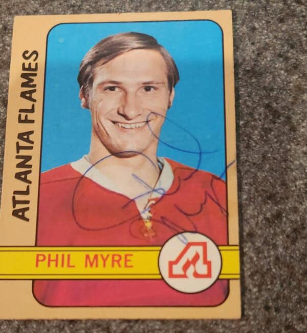 1972-73 Topps Hockey Phil Myre Rookie RC #109 | Atlanta Flames Signed w/LOA