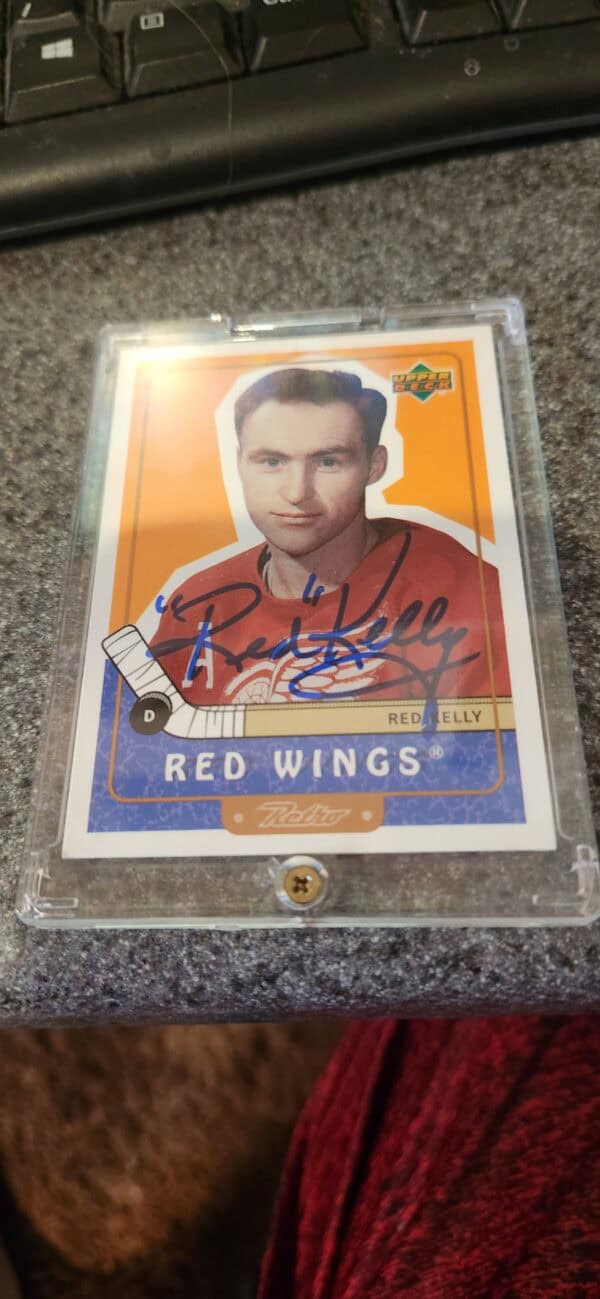 1999-00 Upper Deck Retro Red Kelly #98 Detroit Red Wings Autographed HOFer LOA