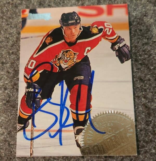 #130 Brian Skrudland Florida Panthers 1994-95 Donruss Hockey Autographed w/ loa