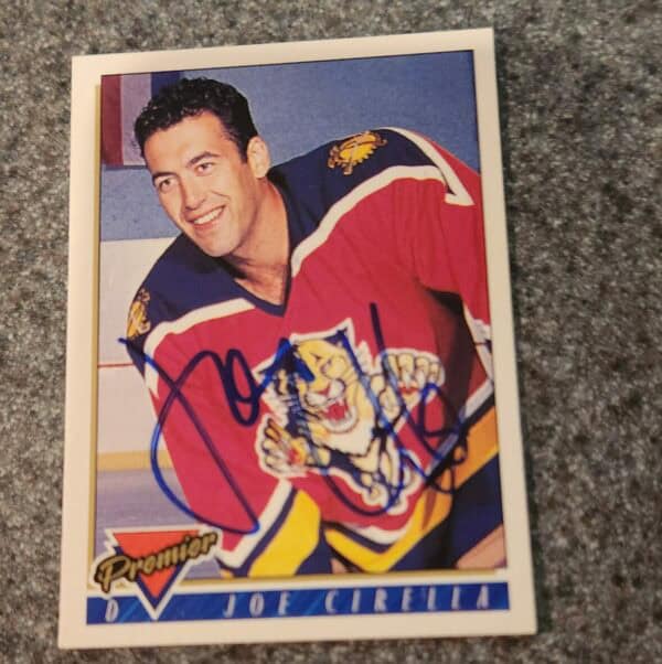 1993-94 O-Pee-Chee Premier Joe Cirella Florida Panthers #41 w/ LOA Autograph