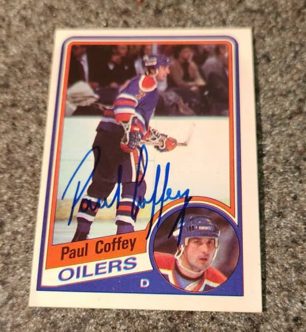 Paul Coffey Edmonton Oilers 1984 Topps #50 Signed Autographed HOFer LOA