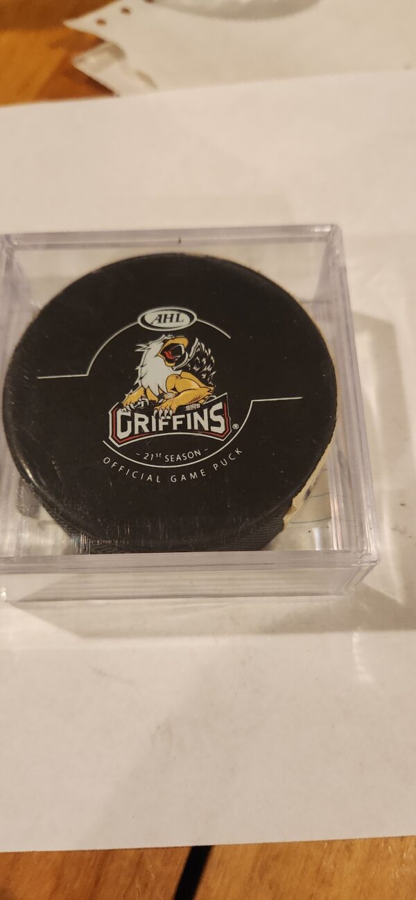 Chicago Wolves Samuel Blais Goal Puck Griffins puck