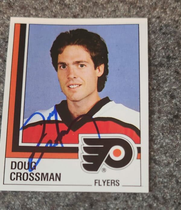 1987-88 Panini Stickers Doug Crossman Philadelphia Flyers #125 autographed W/ LOA