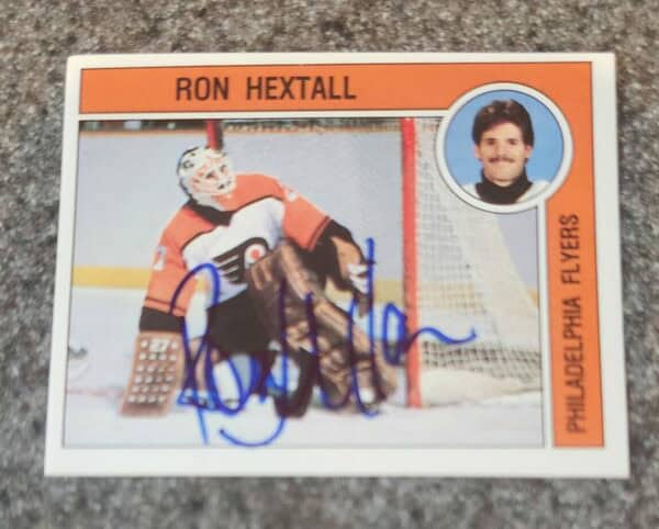 Philadelphia Flyers 1987-88 Panini Stickers #191 Ron Hextall Autographed w/LOA