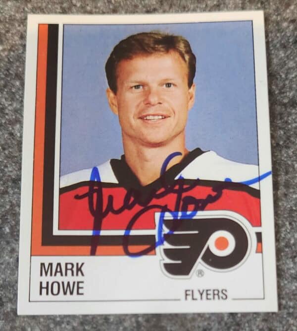 1987-88 Panini Stickers Mark Howe Philadelphia Flyers #124 autographed w/LOA HOF