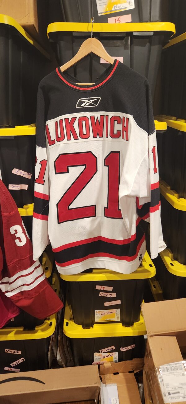 New Jersey Devils Brad Lukowich #21 White Reebok Airknit 2005-06