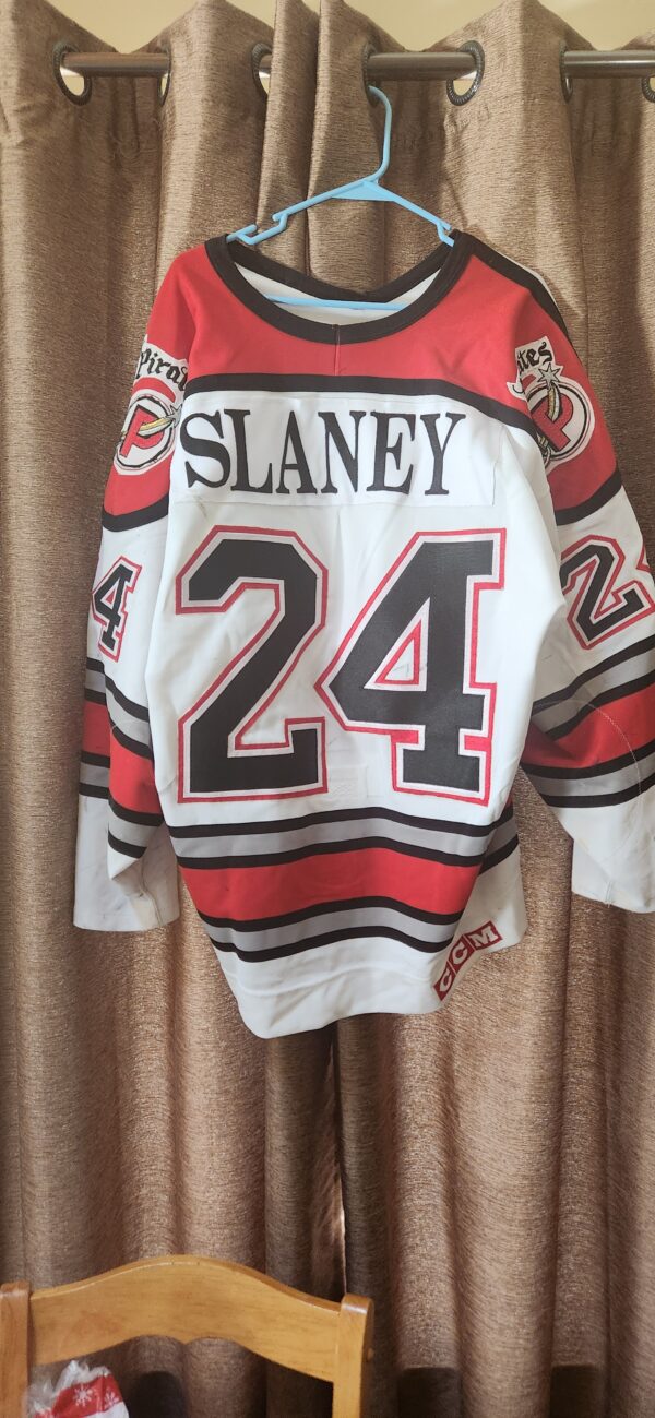 PORTLAND PIRATE John Slaney #24 White CCM knit size 54 with Calder Cup winning patch 1993-94 $750