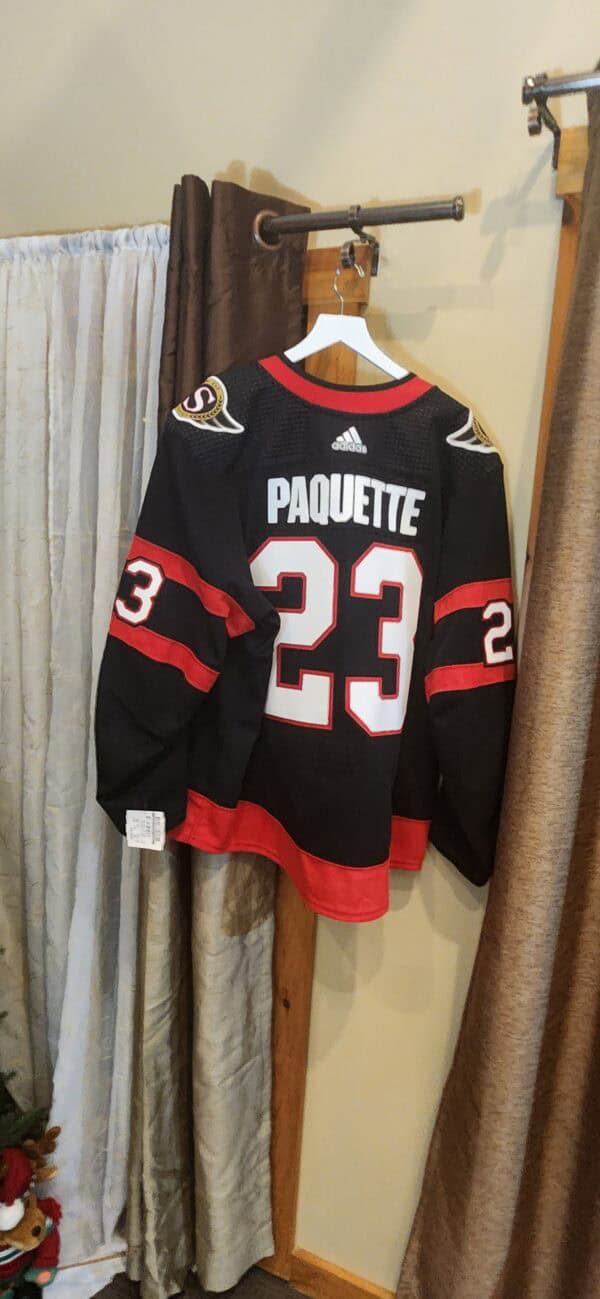 OTTAWA SENATORS Cedric Paquette #23 black Adidas size 56 2021-22 set 1 Team LOA $350