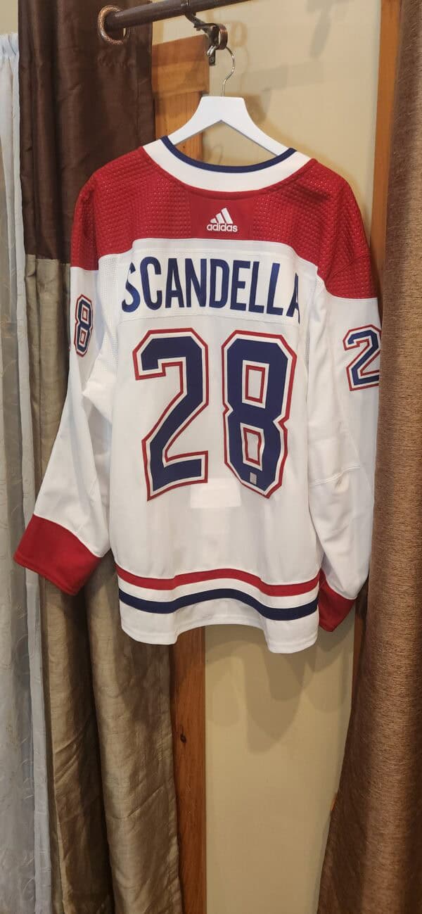MONTREAL CANADIENS Marco Scandella #28 White Adidas Knit Size 58 prepared for team LOA $350