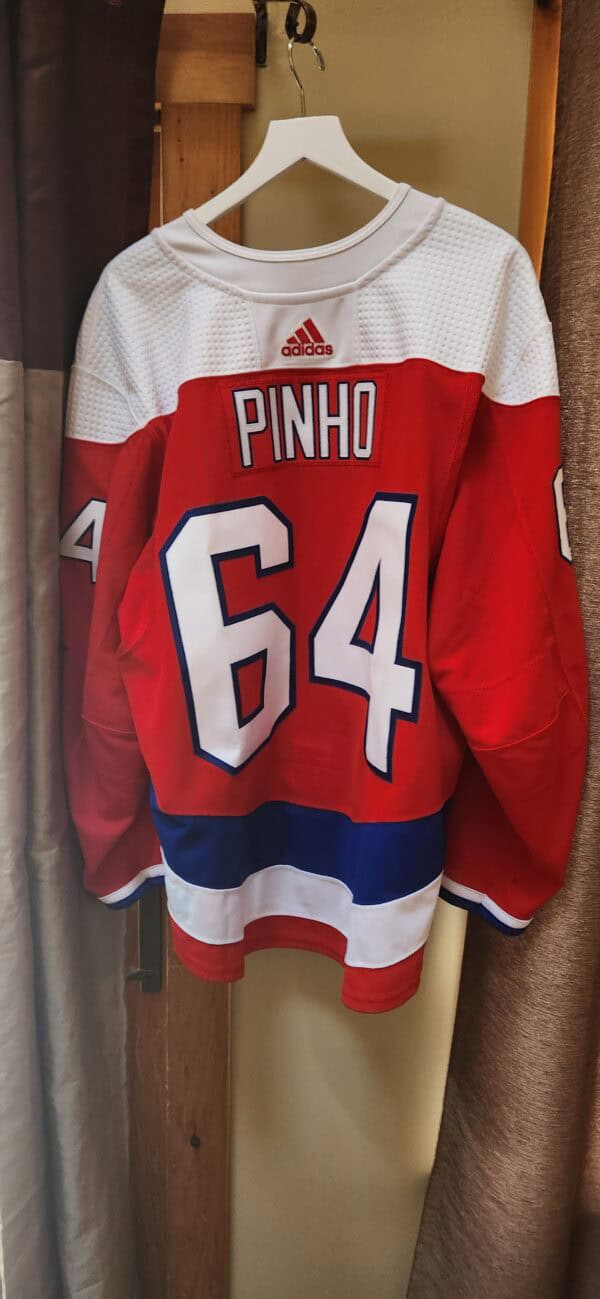 WASHINGTON CAPITALS Brian Pinho #64 alts Adidas airknit size 56 team LOA says prepared for2019-20 season $350