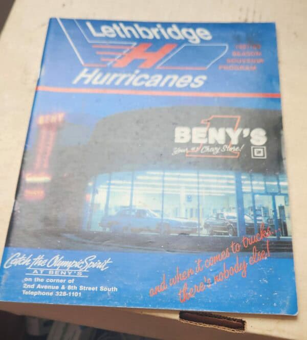 RARE 1987-88 Lethbridge Hurricanes WHL Hockey Program