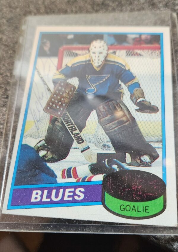 MIKE LIUT 1980-81 TOPPS ROOKIE #31 ST. LOUIS BLUES GOALTENDER Autographed LOA