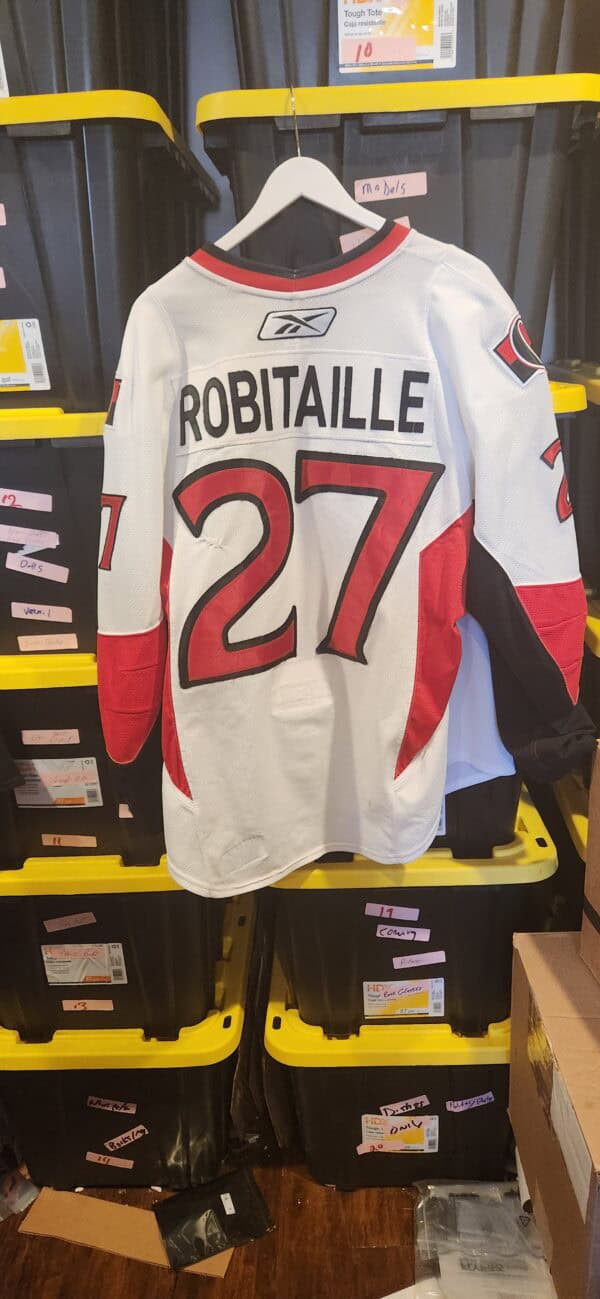 OTTAWA SENATORS Randy Robitialle #27 White CCM Airknit size 56 MeiGray # E03803 2007-2008