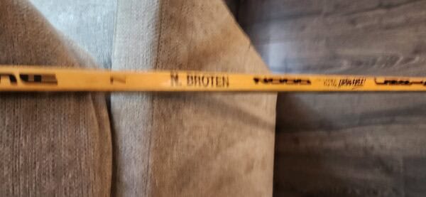 Neal Broten #7 Game used sick, autographed made by Christian $300