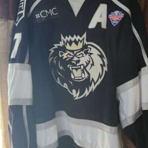 Manchester Monarchs Bodnarchuk #7 "A" Black CCM airknit size 56 with The CMC patch along with the 2015 Calder Finals patch, photo matched Autographed on back number $1250