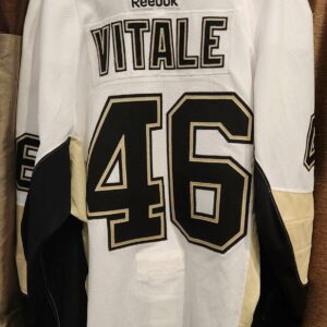 Pittsburgh Penguins Joe Vitale #46 White Reebok size 56 2012 Playoff Set Serial number PP##123615 Team LOA