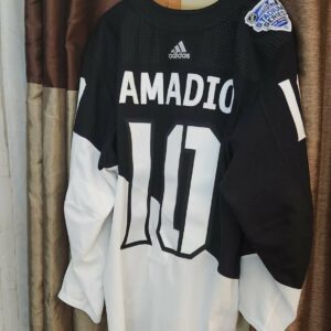 LOS ANGELES KINGS Michael Amadio #10 Black N White Adidas airknit size 56 2020 Stadium Series jersey with Fanatics tag and LA Tag in the Hem, $3000