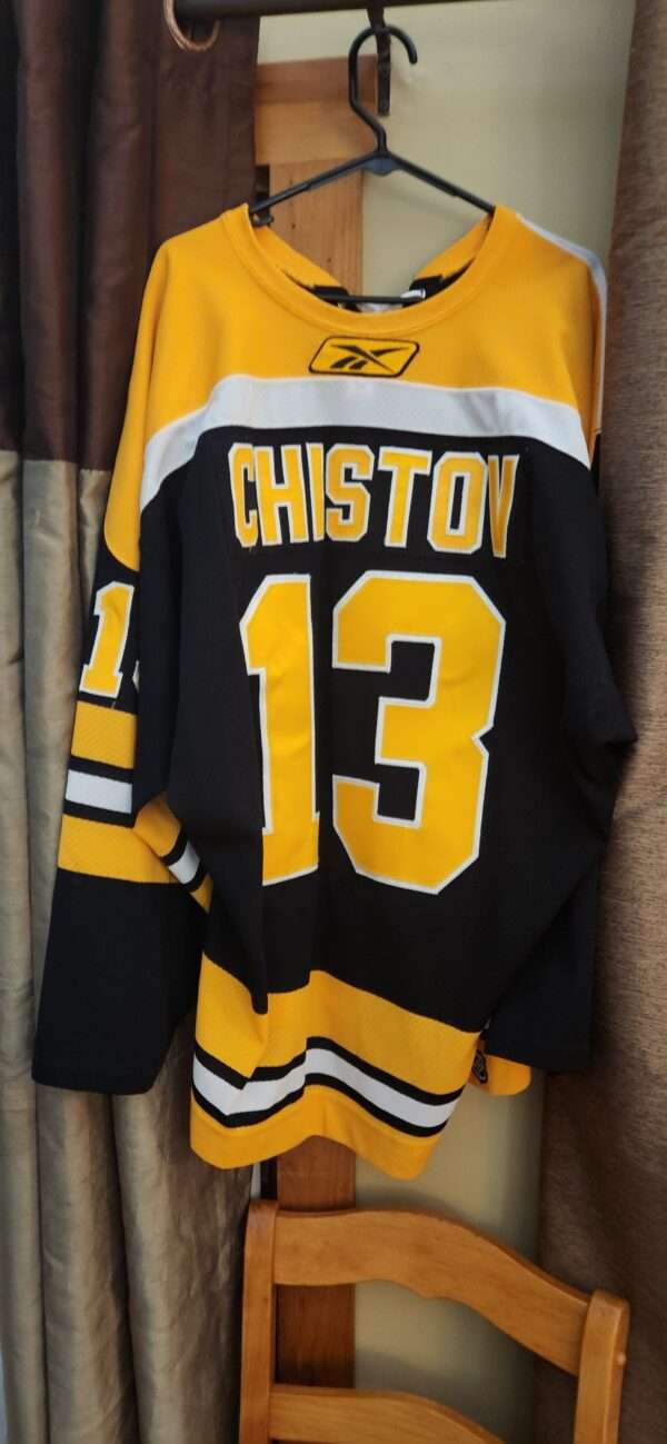 BOSTON BRUINS Stanislav Chrostov #13 Black Third set 2 from 2006-07 Size 56 Rebook MeiGray D05107 $750
