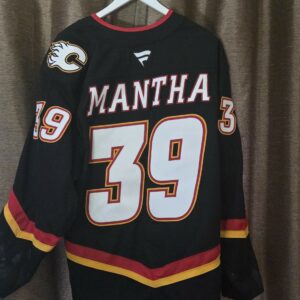 CALGARY FLAMES Anthony Mantha #39 Third Black Set 2024-25 Fanatics Airknit, size 58 w/ Playalberta patch $750