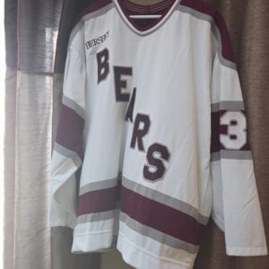 HERSHEY BEARS Yanick DeGrace #33 White CCM Airknit Size 54 1993-94 made by Sharpe Edge $450