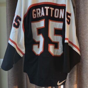 PHILADELPHIA FLYERS Chris Gratton #55 Black jersey Nike Airknit size 58 from 1997-98 season Autographed on back number $1500