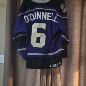 LOS ANGELES KINGS Sean O'Donnell # 6 3rd Purple Jersey from 1999-00 CCM Airknit size 58 from opening game at Staple Center $2500