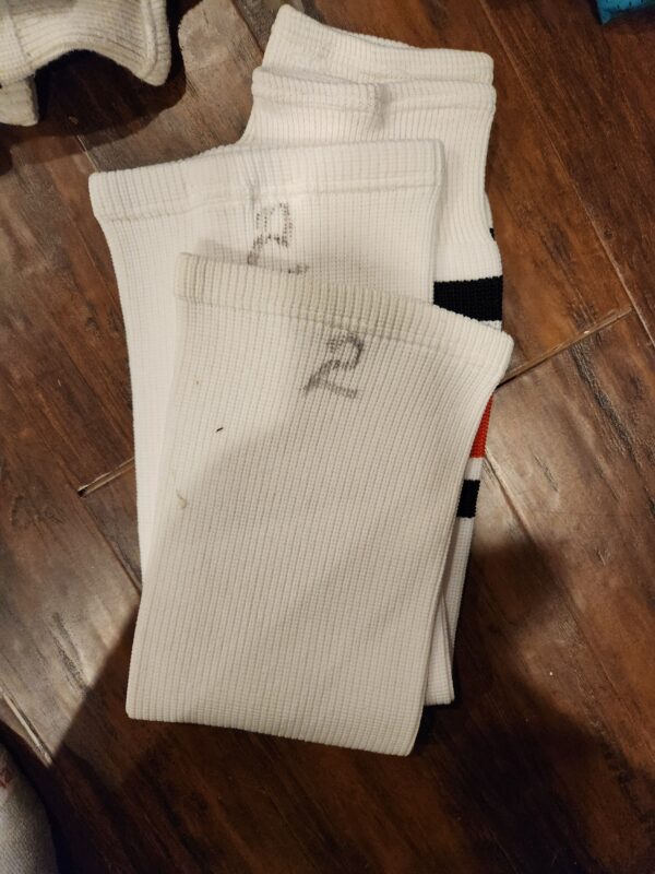 Eric Weinrich White #2  Flyers Socks