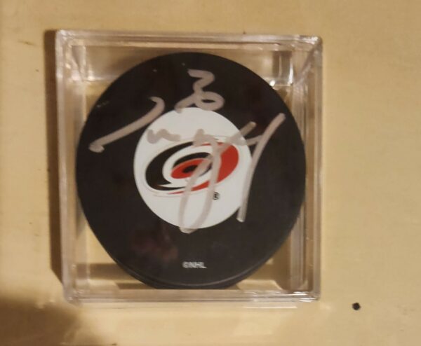 Cam Ward Autographed Puck