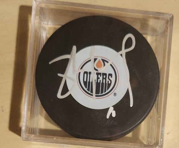 Shawn Horcoff Autographed Puck