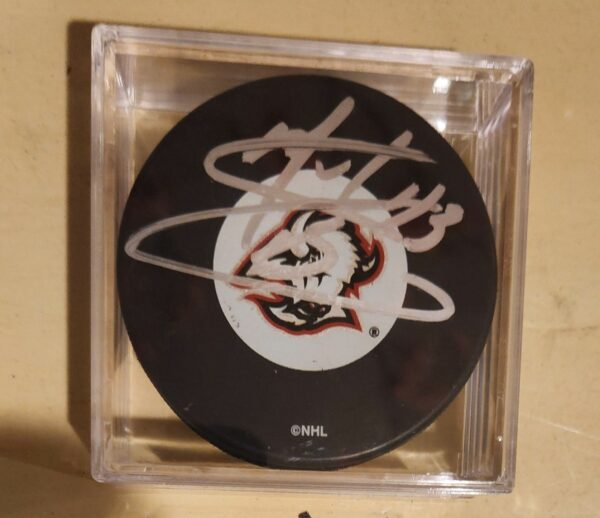 Martin Biron Autographed Puck