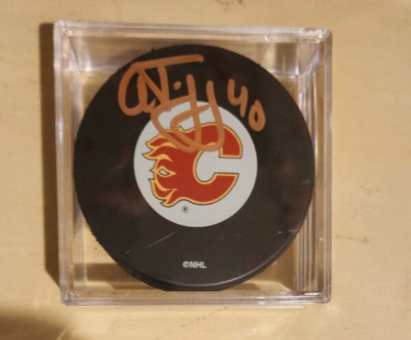 Alex Tanguay Autographed Puck