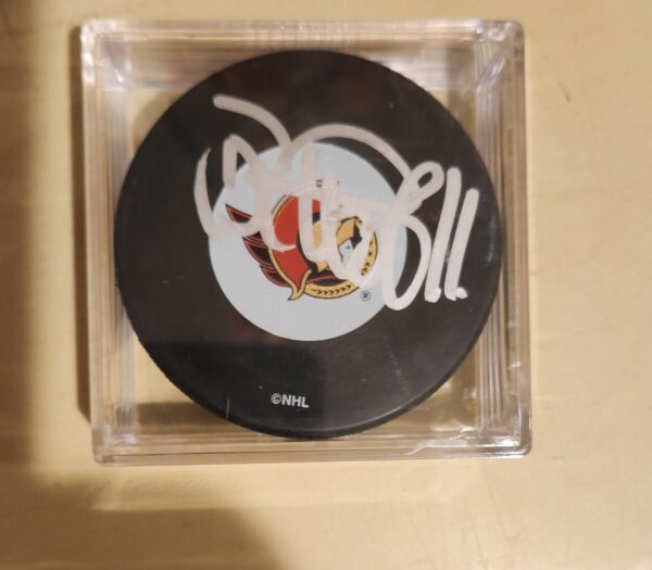 Daniel Alfredsson Autographed Puck