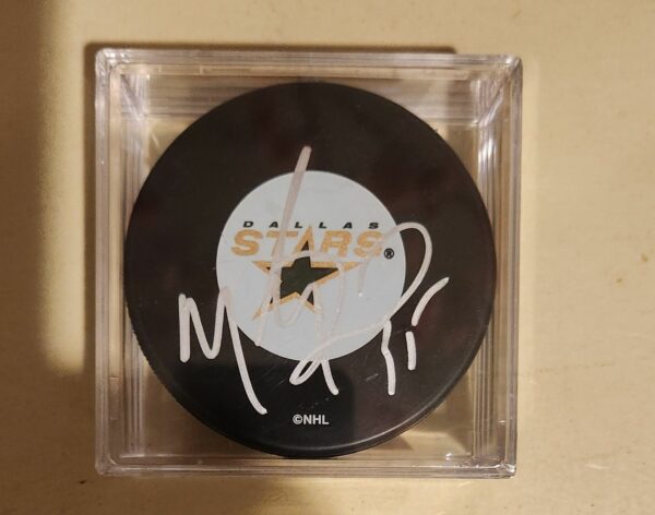 Marty Turco Autographed Puck