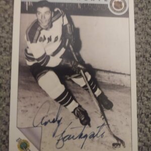 Andy Bathgate 1991-92 Ultimate Original 6 #18 NY Rangers signed autographed card