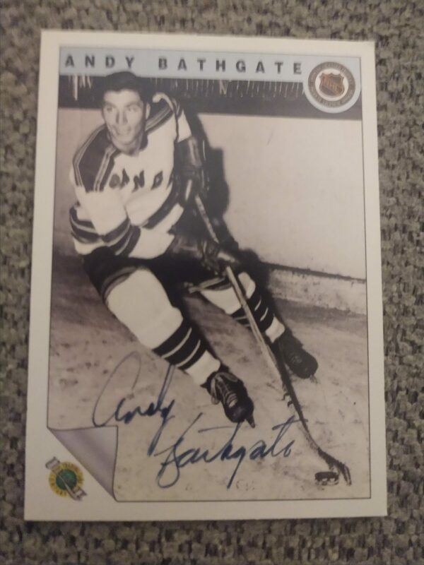 Andy Bathgate 1991-92 Ultimate Original 6 #18 NY Rangers signed autographed card
