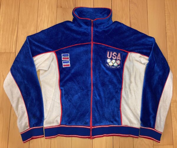 TEAM WORN 1980 Gold Medal winning players sweat suit, jacket, USA Olympic Lake Placid 1980