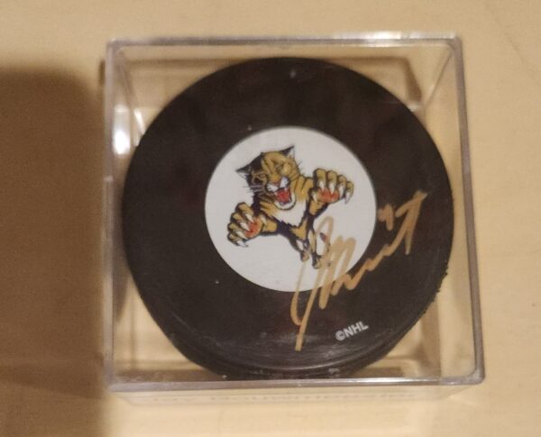 Jay Bouwmeester Autographed Puck