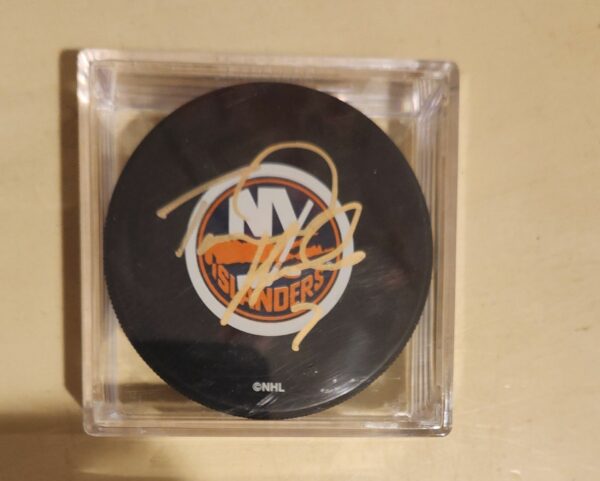 Trent Hunter Autographed Puck