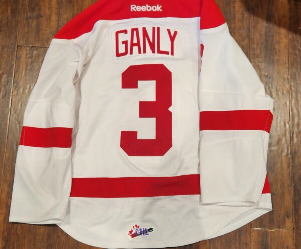Sault Ste. Marie Greyhounds Ganly # 3 White Reebok size 56 $250