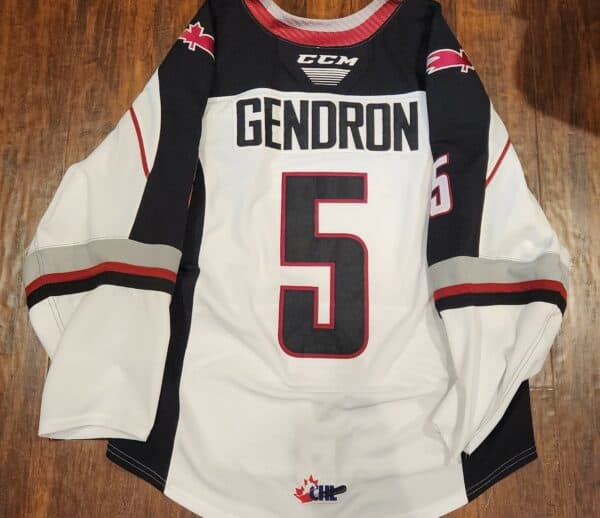 Vancouver Giants Gendron #5 White CCM airknit size 54 $300