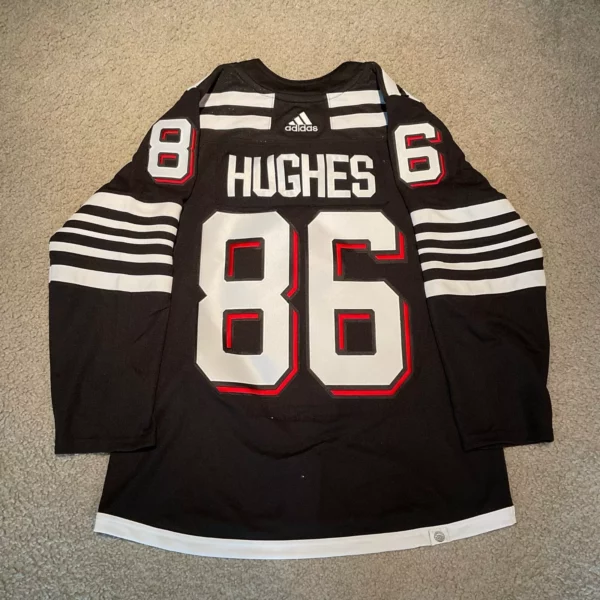 Jack Hughes #86 New Jersey Devils Jersey Adidas Third sz 56 NHL Authentic