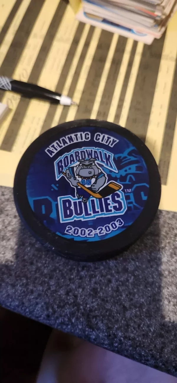 BOARDWALK BULLIES HOCKEY PUCK 2002-03 $35