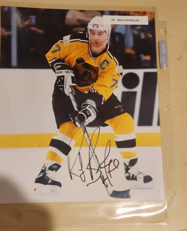 Ray Bourque Boston Bruins Signed Autographed Action Poo Bear jersey LOA $758x10